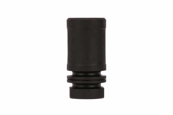 The KAK Industry 9mm Flash suppressor features a closed bottom to prevent dust kick up